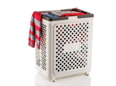 Laundry Basket Collapsible Plastic - Large Capacity Folding Handle Ventilation Holes, Sorting Hamper for Clothes Dirty Linen, Space Saver Home Bathroom Utility Basket UAE B2B Family Essential 